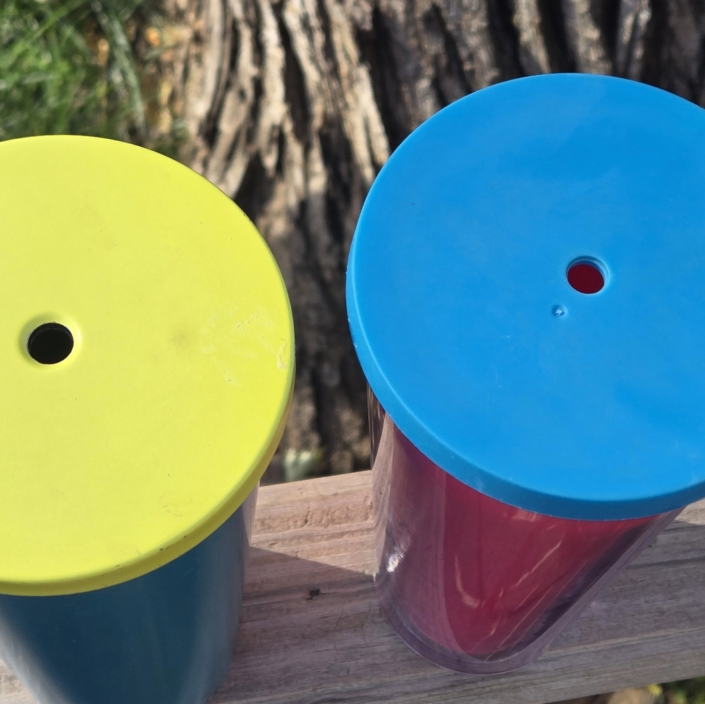 Set Of 2 Startbucks 24 Oz Tumblers Stainless And Acrylic 2014 & 2016 No Straws - Picture 6 of 11
